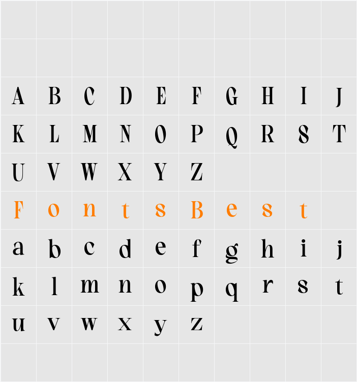 Glutern Serif Character Map
