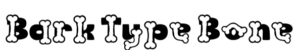 Bark Type Bone Font Image
