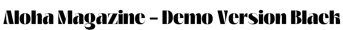 Aloha Magazine - Demo Version Black Font Image
