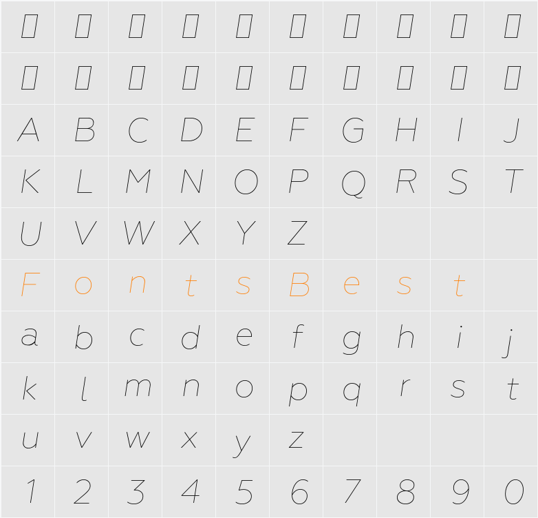 Geoform Character Map