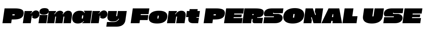 Primary Font PERSONAL USE Font Image
