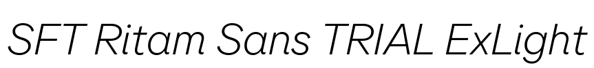 SFT Ritam Sans TRIAL ExLight