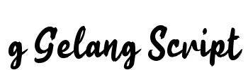 g Gelang Script Font Image
