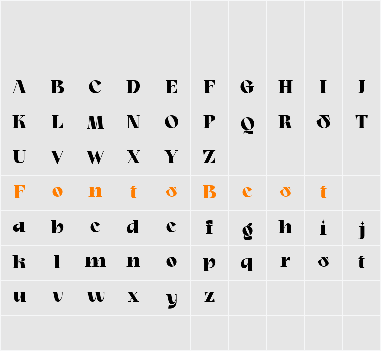 Sifty DEMO Black Character Map