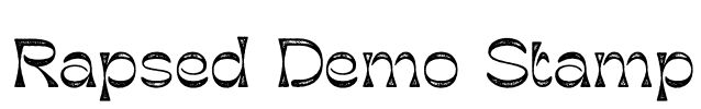Rapsed Demo Stamp Font Image