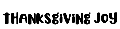 Thanksgiving Joy Font Image