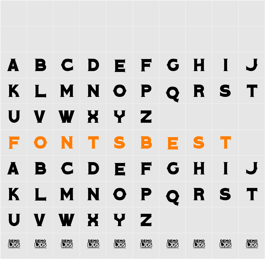 Titanus DEMO Character Map