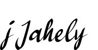 j Jahely Font Image
