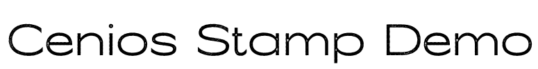 Cenios Stamp Demo Font Image