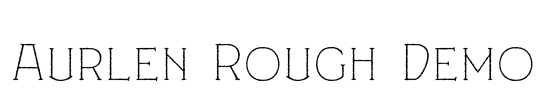 Aurlen Rough Demo Font Image