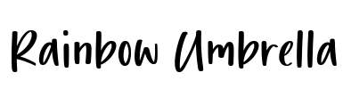 Rainbow Umbrella Font Image