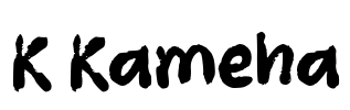 K Kameha Font Image