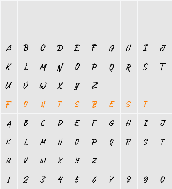 Button Grinder FreePersonal Use Character Map
