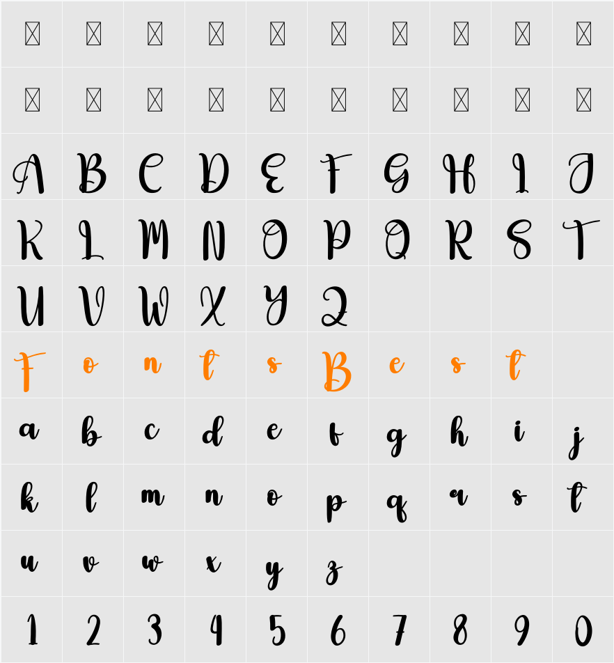 Getgift Character Map