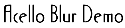 Acello Blur Demo Font Image