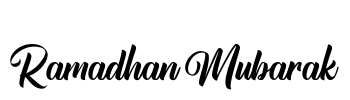 Ramadhan Mubarak Font Image