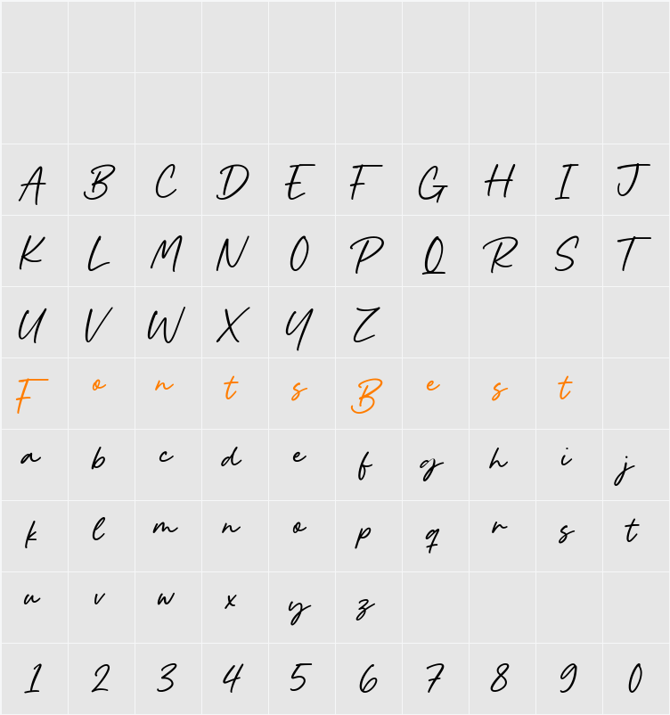 Roasted Bailey Character Map