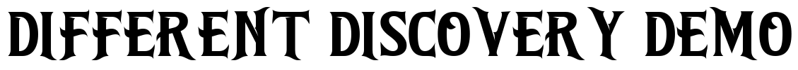 Different Discovery Demo Font Image
