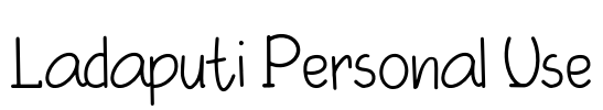 Ladaputi Personal Use Font Image