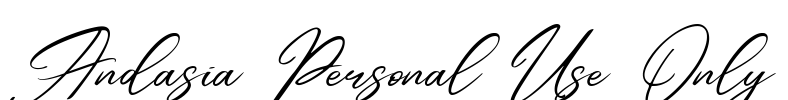 Andasia Personal Use Only Font Image