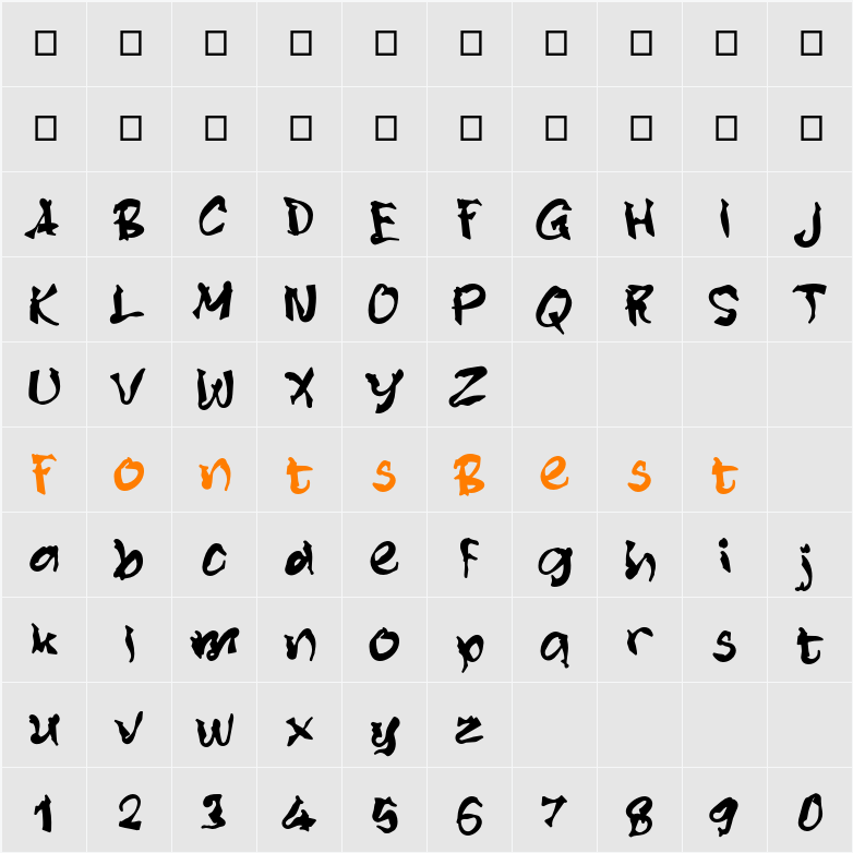 K Kiboque Character Map