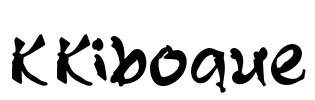 K Kiboque Font Image