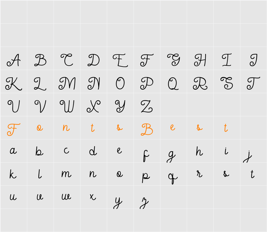 The Kallyne Character Map