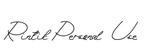 Rintik Personal Use Font Image