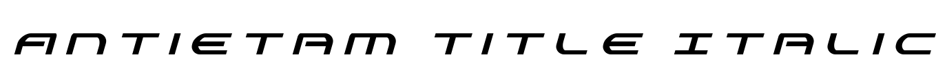 Antietam Title Italic Font Image