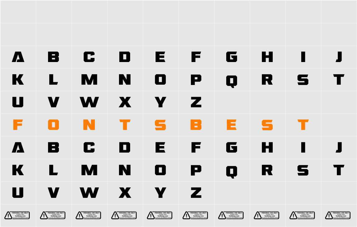 Topers PERSONAL USE ONLY! Character Map