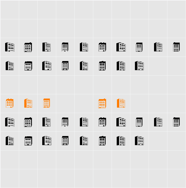 Offices Character Map