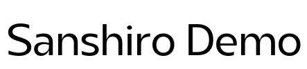 Sanshiro Demo Font Image