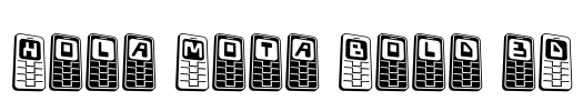 Hola Mota Bold 3D Font Image