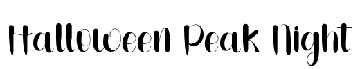 Halloween Peak Night Font Image
