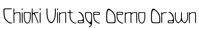 Chioki Vintage Demo Drawn Font Image