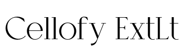 Cellofy ExtLt Font Image