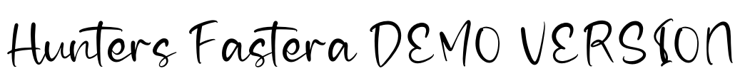 Hunters Fastera DEMO VERSION Font Image