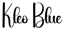 Kleo Blue Font Image