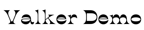 Valker Demo Font Image