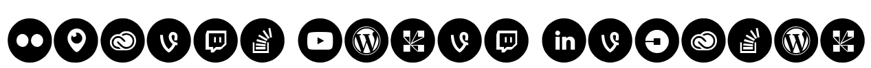 Social Media Circled Font Image