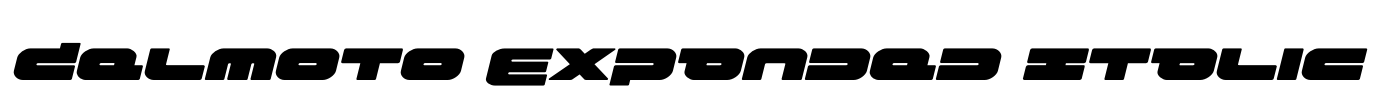 Delmoto Expanded Italic Font Image