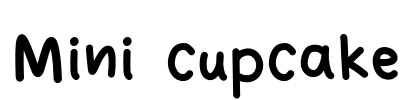 Mini cupcake Font Image
