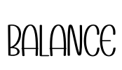 Balance Font Image