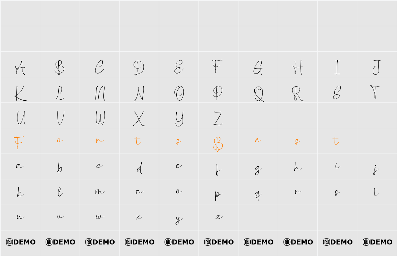 Allegedly Character Map