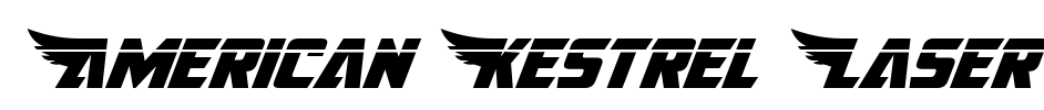 American Kestrel Laser Font Image