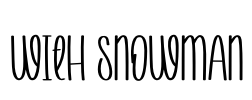With Snowman Font Image