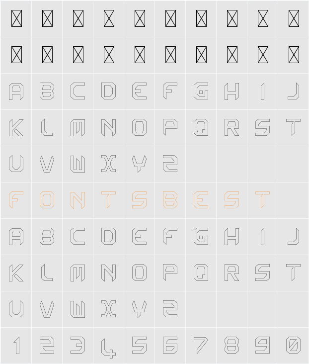 NewHope Line Character Map