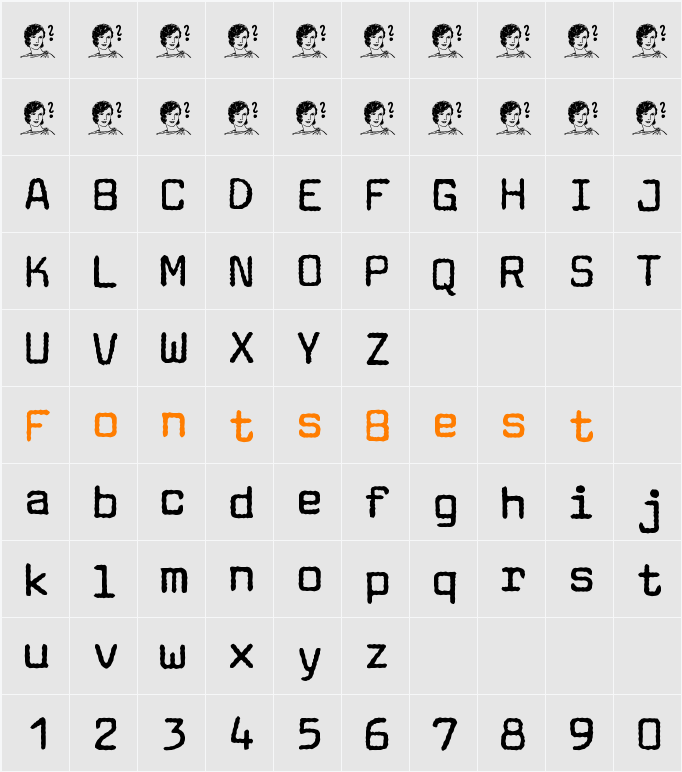 Aachen Typewriter Character Map