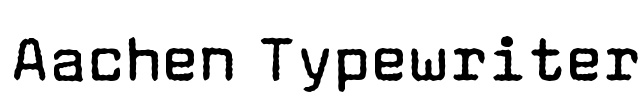 Aachen Typewriter Font Image