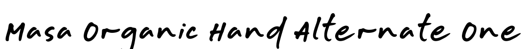 Masa Organic Hand Alternate One Font Image